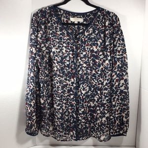 LOFT sheer flowy blouse XLP